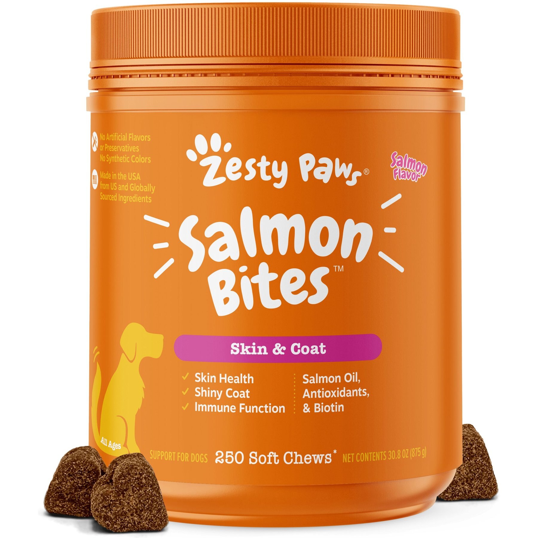  Brilliant Salmon Oil for Dogs, Cats & Puppies, Omega 3 Fish  Oil Liquid Supplement with DHA, EPA Fatty Acids, Supports Skin and Coat,  Immune System & Joint Function