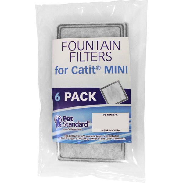 PET FIT FOR LIFE Pet Water Fountain Replacement Filters, 6pack