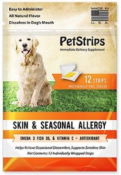 PetStrips Skin & Seasonal Allergy Dog Strips, 12 count