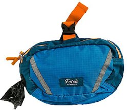 Fetch Pet Products Double Doodie Poop Bag Holder & Treat Pouch, Blue