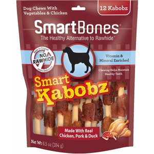 SmartBones Kabobz Triple Meat Flavor Dog Treats, 12 count