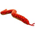 Tuffy's Desert Snake Squeaky Plush Dog Toy, Red