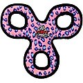 Tuffy's Jr 3WayTug Squeaky Plush Dog Toy, Pink Leopard