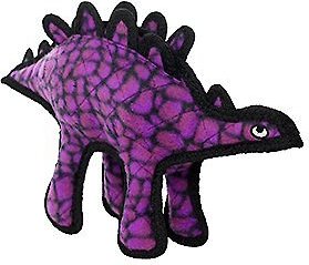 Tuffy's Jr Dinosaur Stegosaurus Plush Dog Toy, Purple slide 1 of 7