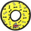 Tuffy's No Stuff Ultimate Ring Bone Squeaky Plush Dog Toy, Yellow