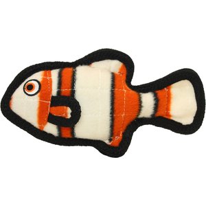 Tuffy's Ocean Creature Jr Fish Squeaky Plush Dog Toy, Orange