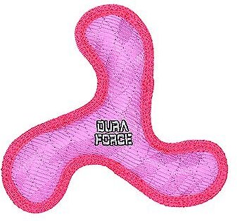 DuraForce Jr Boomerang Tiger Squeaky Dog Toy, Pink slide 1 of 7