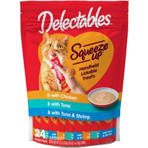 HARTZ Delectables Soft Pate Tuna Shrimp Lickable Cat Treats 1.4