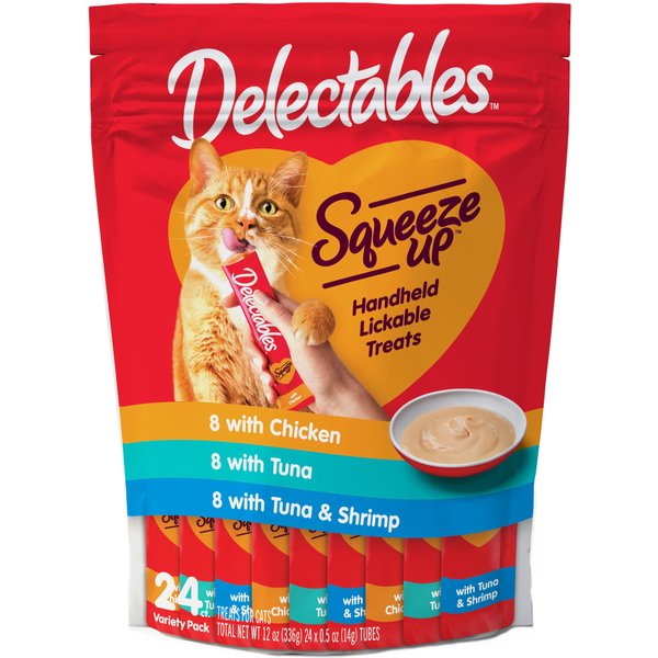 BEEFEATERS Lickables Puree Variety Pack Cat Treat, 1.59oz bag, case of