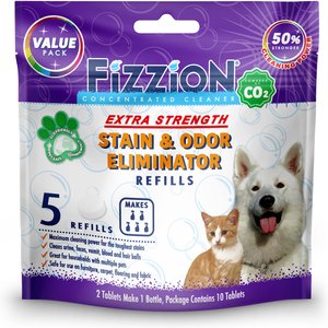 Fizzion Extra Strength Stain & Odor Eliminator Refill, 5 count