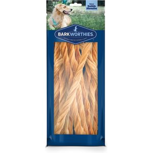 Barkworthies Beef Tripe Twist Dog Chew, 1-lb bag