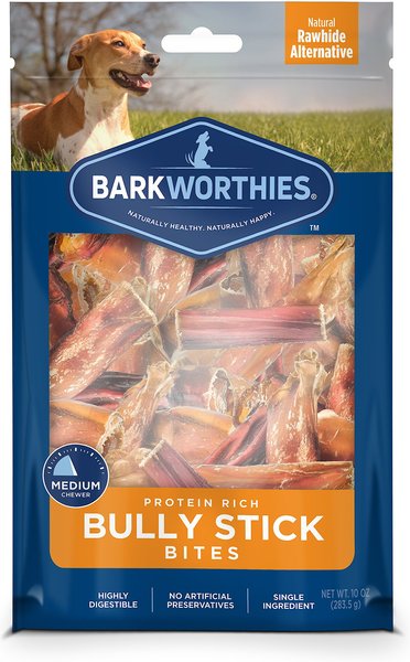 Barkworthies Beef Bully Bites Dog Chews, 10-oz bag slide 1 of 5