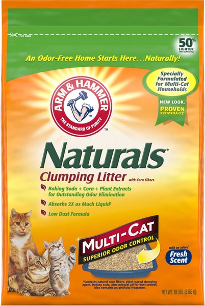 Arm & Hammer Litter Naturals Scented Clumping Corn Cat Litter, 18-lb bag slide 1 of 10