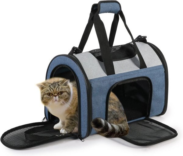 Jespet Soft-Sided Sport Dog & Cat Carrier Bag, Dark Blue, 16-in slide 1 of 4