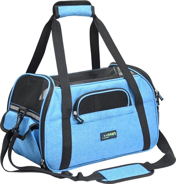 Jespet Soft-Sided Dog & Cat Carrier Bag, Turquoise, 17-in slide 1 of 5