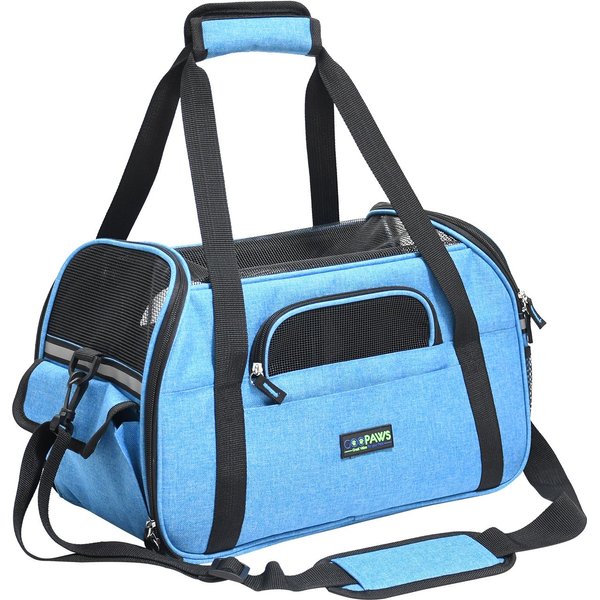 PET MAGASIN Soft-Sided Airline-Approved Dog & Cat Carrier Bag, Blue ...