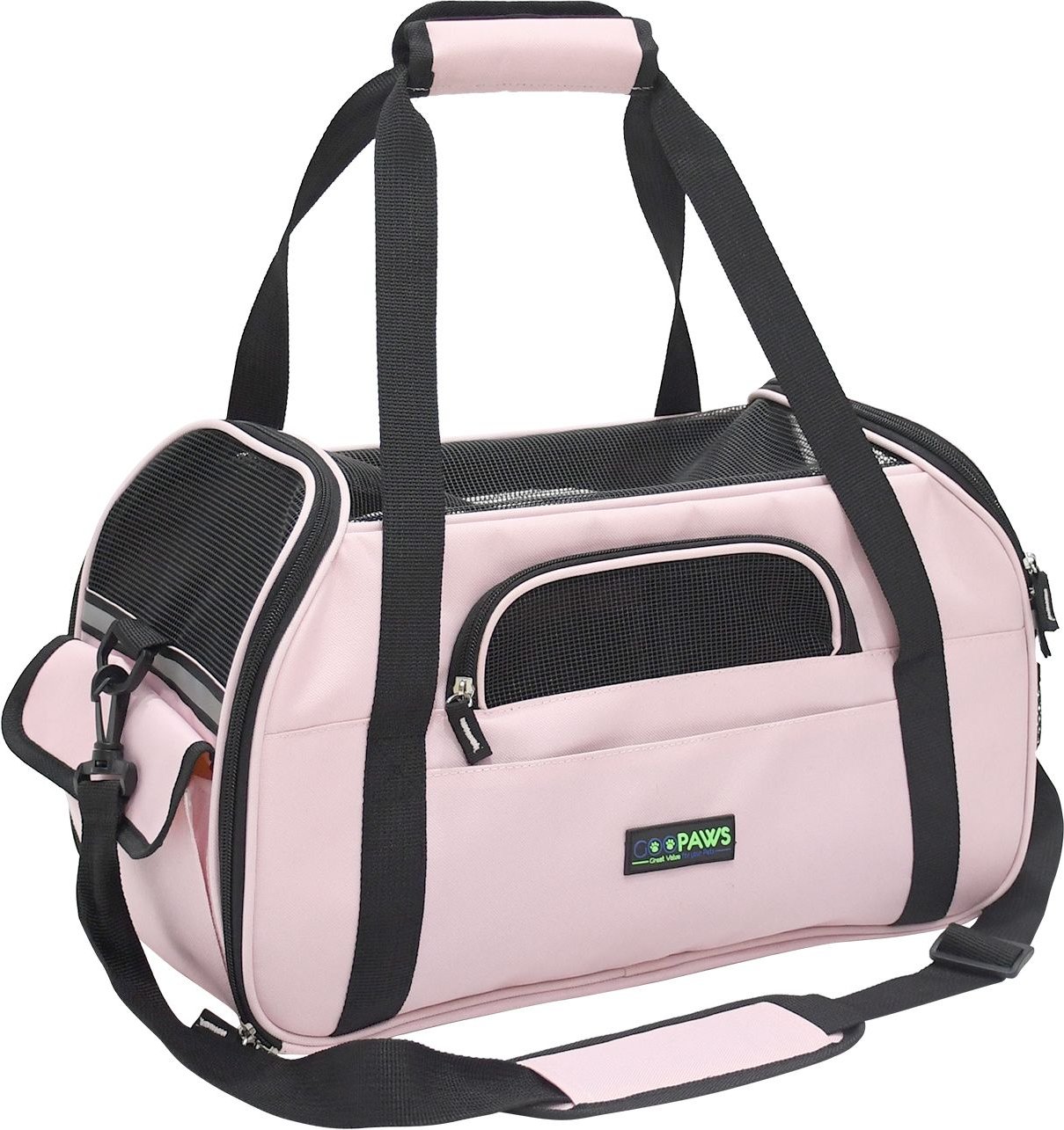 ZAMPA Soft-Sided Airline-Approved Dog & Cat Carrier Bag, Pink