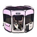 Jespet Soft-Sided Dog & Cat Playpen, Pink, 45-in