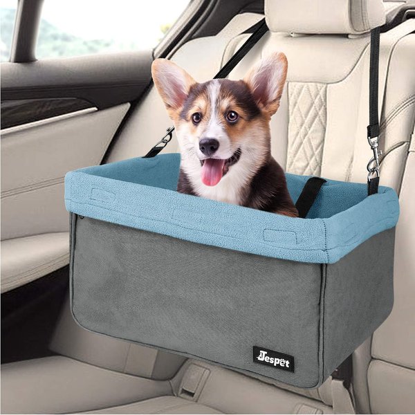 Jespet Vehicle Booster Dog Seat, 16-in, Gray/Blue slide 1 of 4