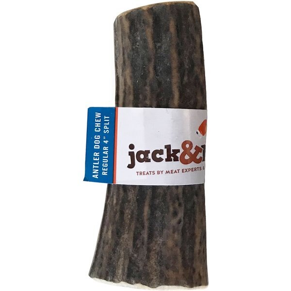 Jack & Pup Small Split Elk Antler Dog Chew Treats, 4-in