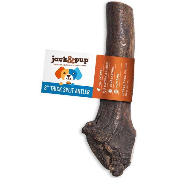Jack & Pup Jumbo Split Elk Antler 8 to 9-in Natural Flavor Dog Chew