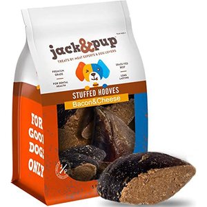 Jack & Pup Bacon & Cheese Stuffed Hoove Dog Treat, 2 pack