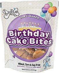 The Lazy Dog Cookie Co. Birthday Cake Bites Dog Treats, 5-oz bag
