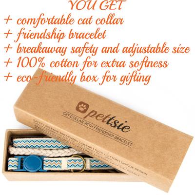 Show full view: Pettsie Cat Collar, 7.5-in, Blue slide 4 of 8