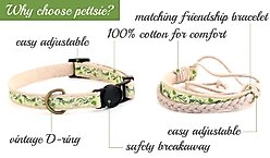 Pettsie Cat Collar, 7.5-in, Green slide 2 of 7