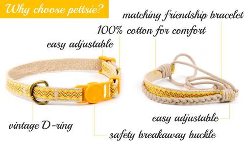 Show full view: Pettsie Cat Collar, 7.5-in, Yellow slide 2 of 9