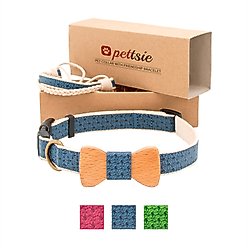Pettsie Bow Tie Dog Collar, Blue, X-Small