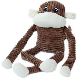 ZippyPaws Spencer Crinkle Monkey Dog Toy, Brown, Extra Large