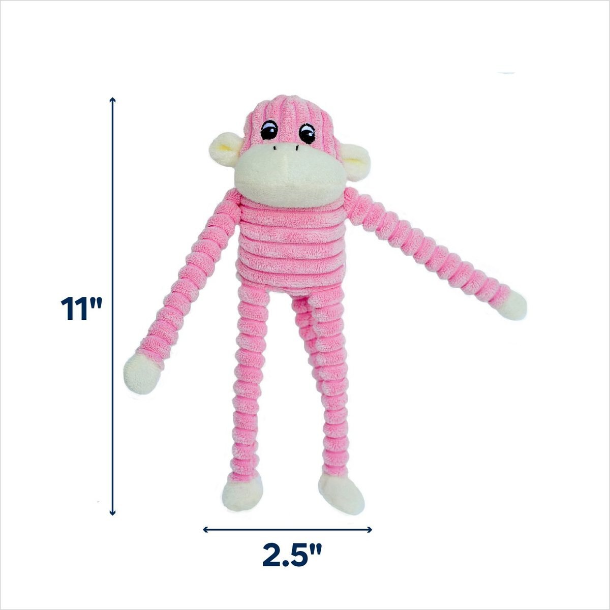 ZippyPaws Spencer the Crinkle Monkey Squeaky Plush Dog Toy