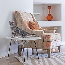 Hauspanther NestEgg Raised Cat Bed & Side Table, White