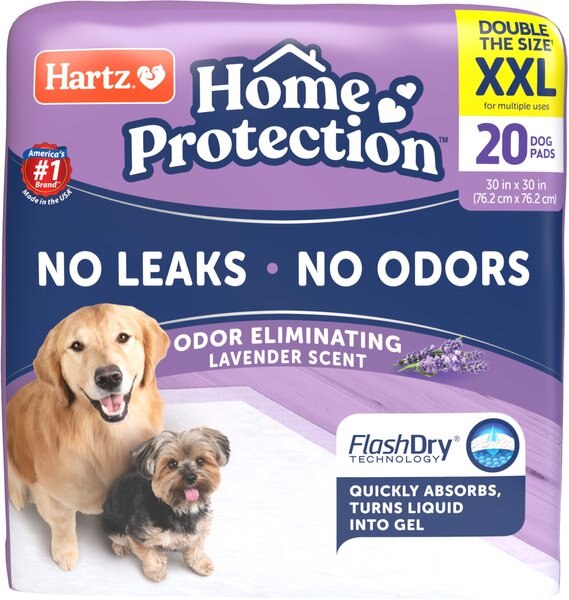 Hartz Home Protection Lavender Scent Odor Eliminating Dog Pads, XXL, 20 count slide 1 of 10