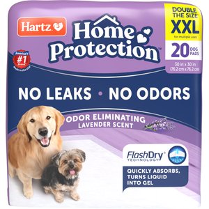 Hartz Home Protection Lavender Scent Odor Eliminating Dog Pads, XXL, 20 count