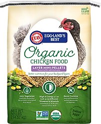 Eggland's Best 17% Protein Organic Layer Mini-Pellets Chicken Feed, 32-lb bag
