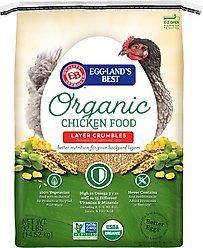 Eggland's Best 17% Protein Organic Layer Crumbles Chicken Feed, 32-lb bag