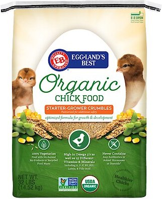 Eggland's Best 19% Protein Organic Starter-Grower Crumbles Chick Feed, 5-lb bag slide 1 of 7