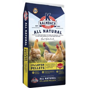 Kalmbach Feeds All Natural 17% Protein Layer Pellets Chicken Feed, 25-lb bag