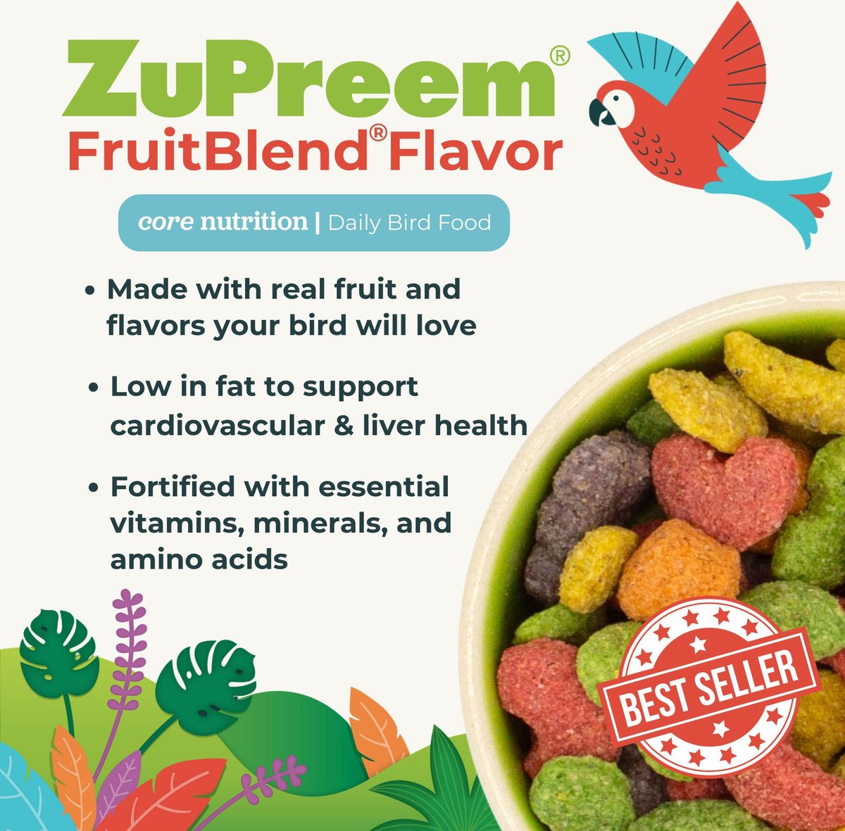 Zupreem fruit blend parrot hot sale food