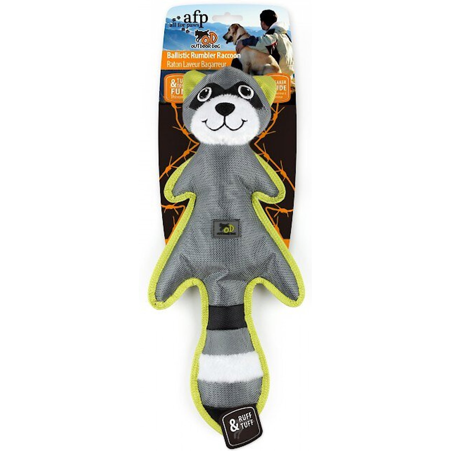 All For Paws Outdoor Ballistic Raccoon Dog Toy