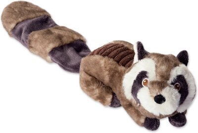 Bone Dry Raccoon Squeaky Plush Dog Toy, slide 1 of 1