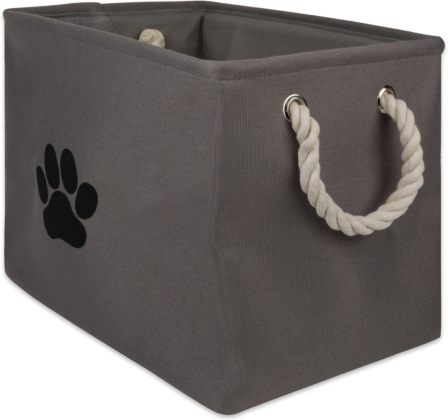 BONE DRY Paw Print Rectangle Dog Storage Bin Grey Small Chewy Com   185344 MAIN. AC SL1500 V1565737040  