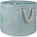 Bone Dry Paw Print Dog & Cat Collapsible Storage Bin, Aqua, Small