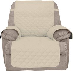 Bone Dry Reversible Recliner Cover, Beige