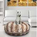 Bessie + Barnie Bagel Bolster Dog Bed with Removable Cover, Simba, Large