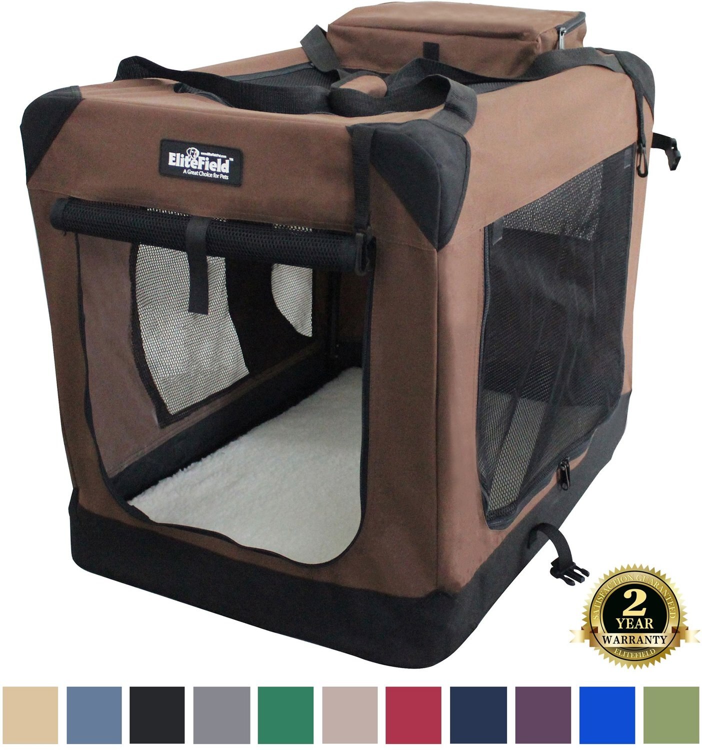 EliteField Soft Sided Pet Carrier (3 Year Warranty, Airline Approved), Multiple Sizes and Colors Available