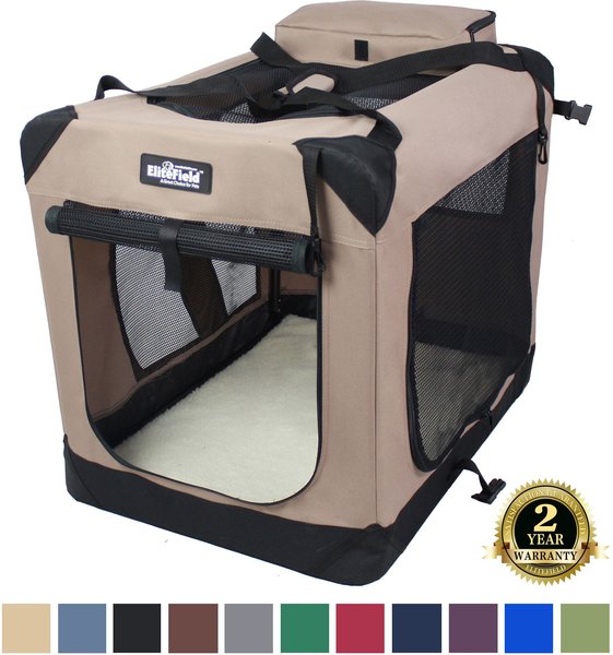 24 Collapsible Dog Crate for Small Dogs, 3-Door Folding Soft Travel Dog  Kennel