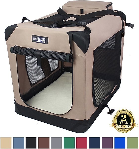 EliteField 3-Door Collapsible Soft-Sided Dog Crate